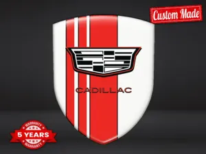 Cadillac Adesivi Silicone Qualità Premium Distintivi Cupola Racing ST